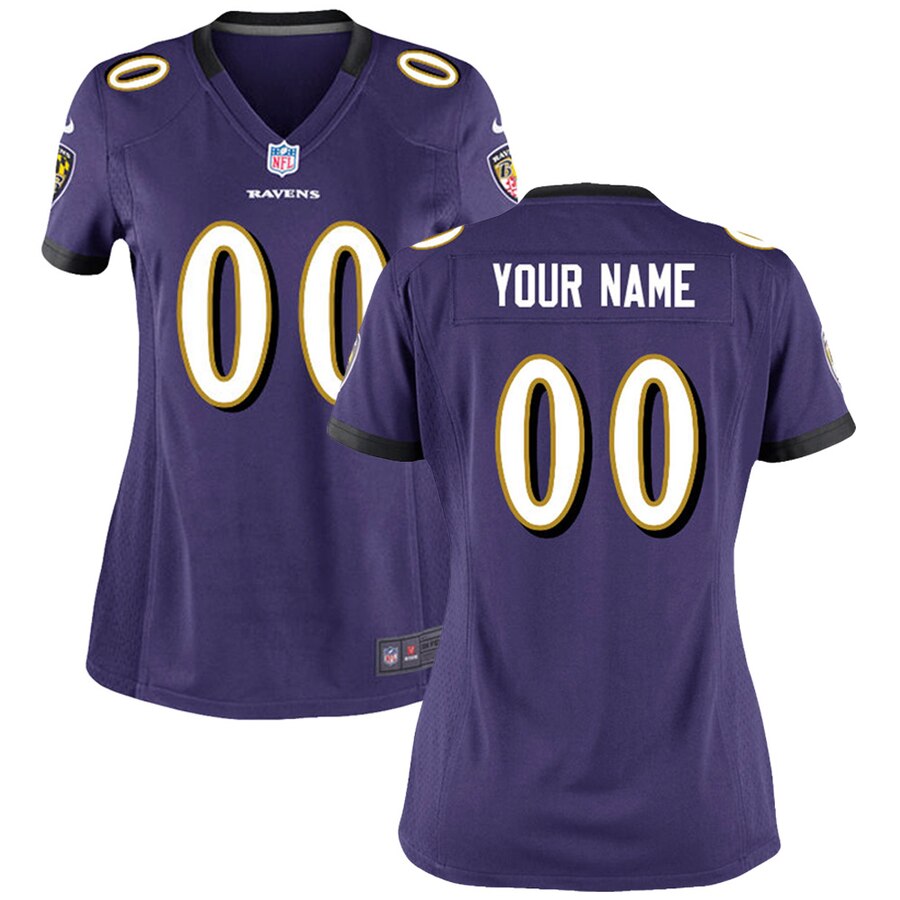 Baltimore Ravens Nike Women’s Custom Game Jersey – Purple