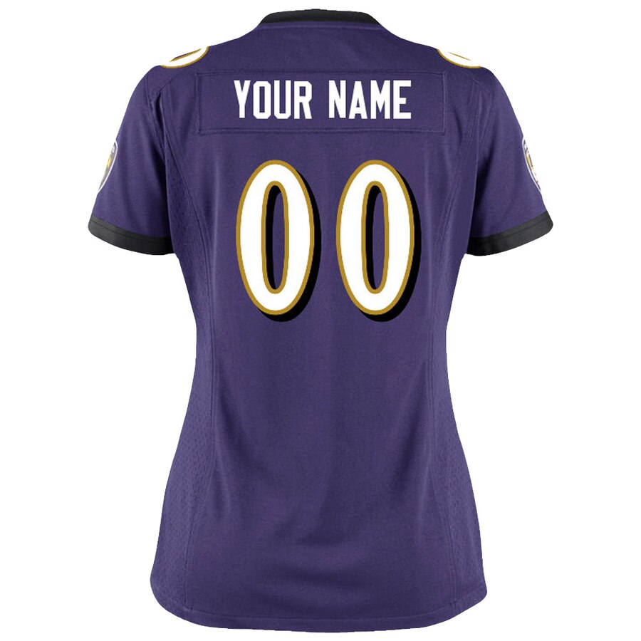 Baltimore Ravens Nike Women’s Custom Game Jersey – Purple - Image 3