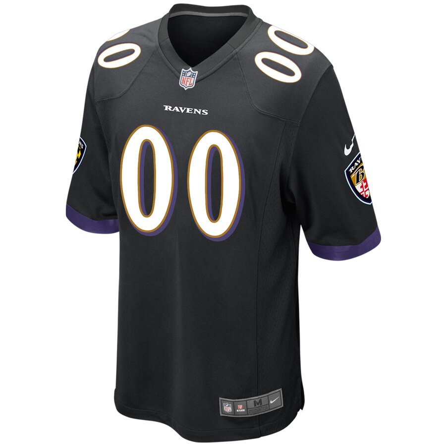 Baltimore Ravens Nike Alternate Custom Game Jersey – Black - Image 2