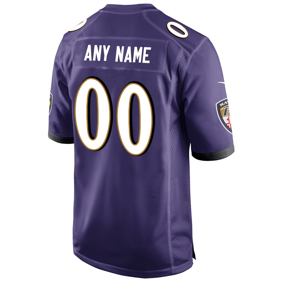 Baltimore Ravens Nike Custom Game Jersey – Purple - Image 3