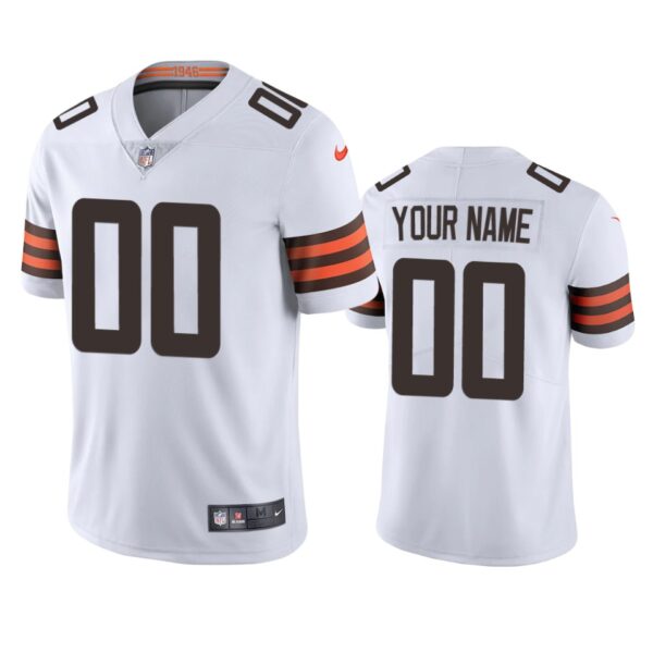 Browns Custom Vapor Limited White Jersey Men’s