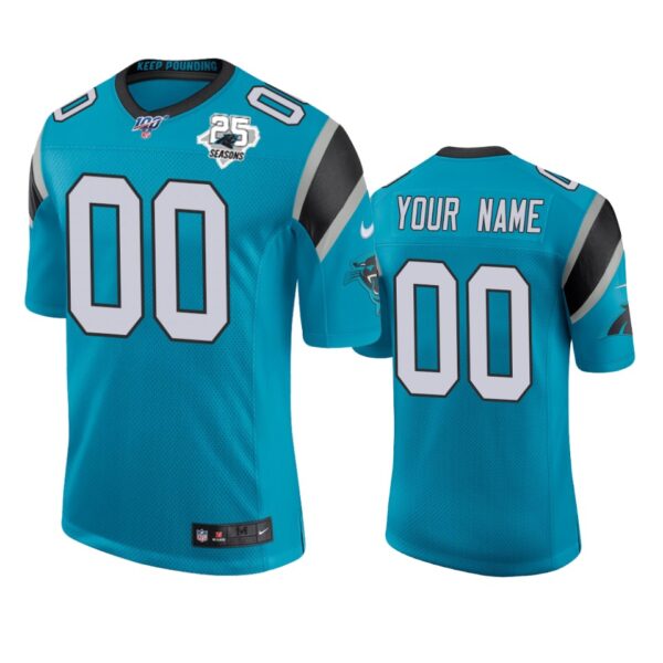 Carolina Panthers Custom Blue 25th Season Classic Limited Jersey