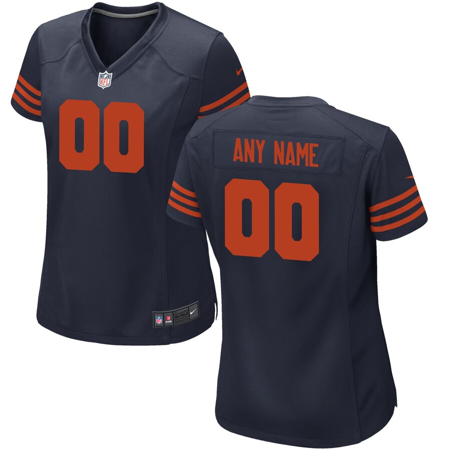 Chicago Bears Nike Women’s Custom Throwback Game Jersey – Navy