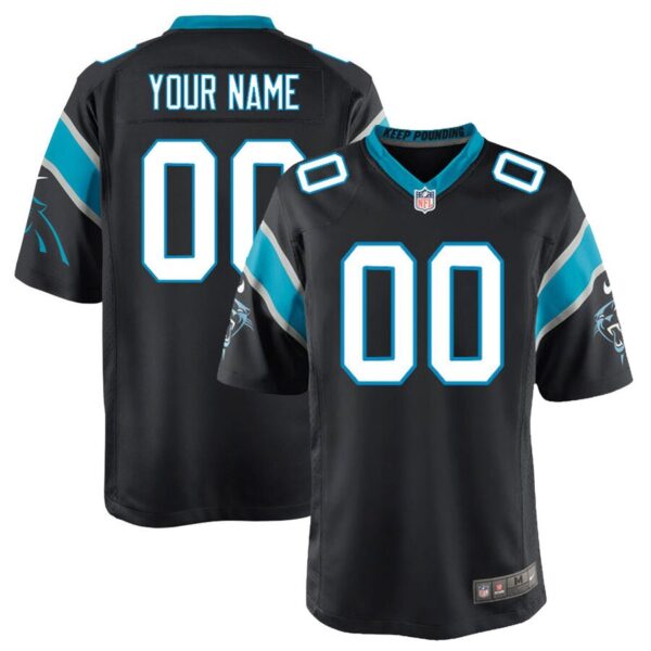 Carolina Panthers Nike Custom Game Jersey – Black