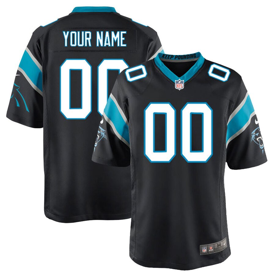 Carolina Panthers Nike Custom Game Jersey – Black