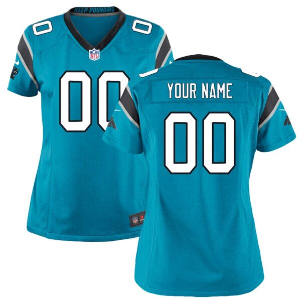 Carolina Panthers Nike Women’s Custom Game Jersey – Panther Blue