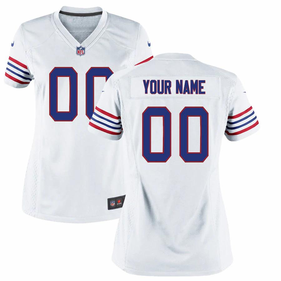 Buffalo Bills Nike Women’s Custom Throwback Game Jersey – White