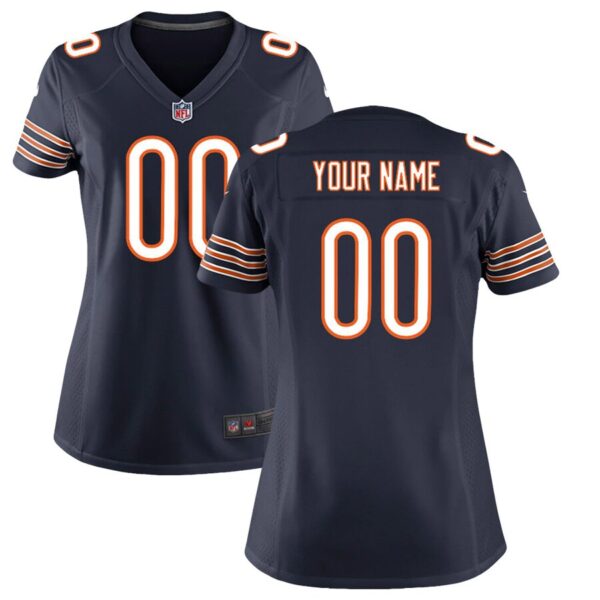 Chicago Bears Nike Women’s Custom Game Jersey – Navy Blue