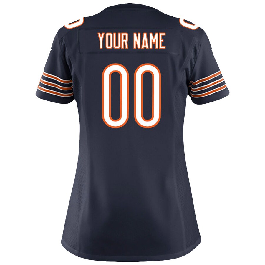 Chicago Bears Nike Women’s Custom Game Jersey – Navy Blue - Image 3