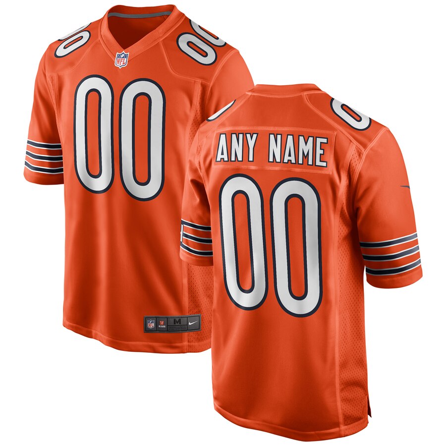 Chicago Bears Nike Alternate Custom Game Jersey – Orange