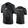 Chiefs Custom Reflective Limited Black Jersey