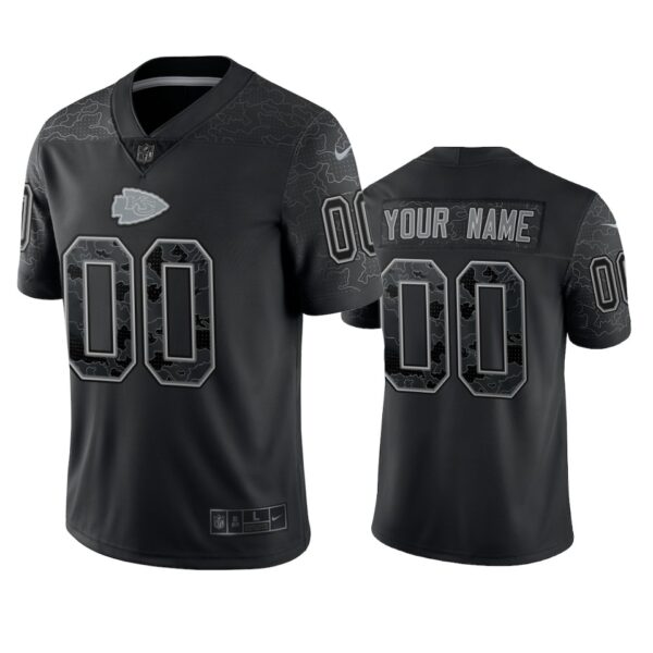 Chiefs Custom Reflective Limited Black Jersey