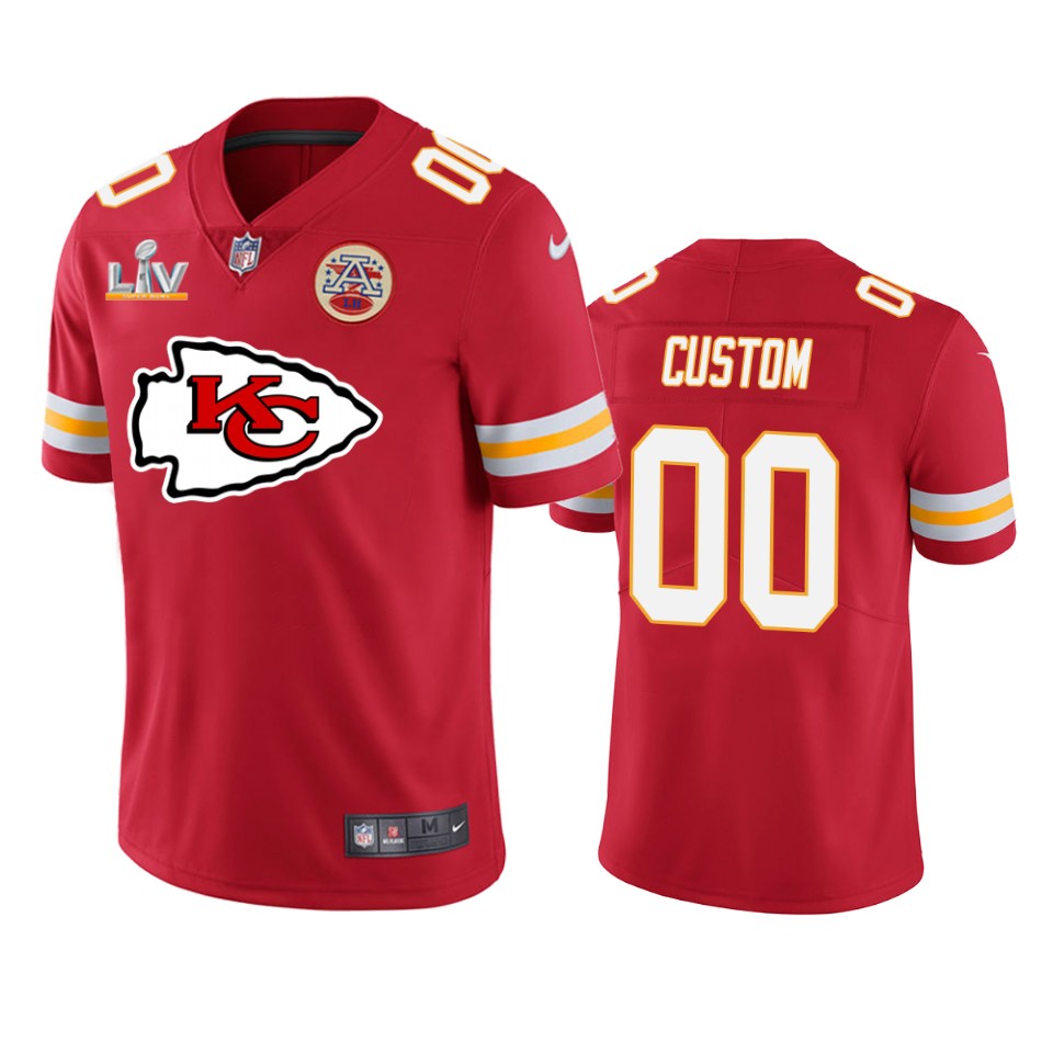 Chiefs Custom Super Bowl LV Red Jersey