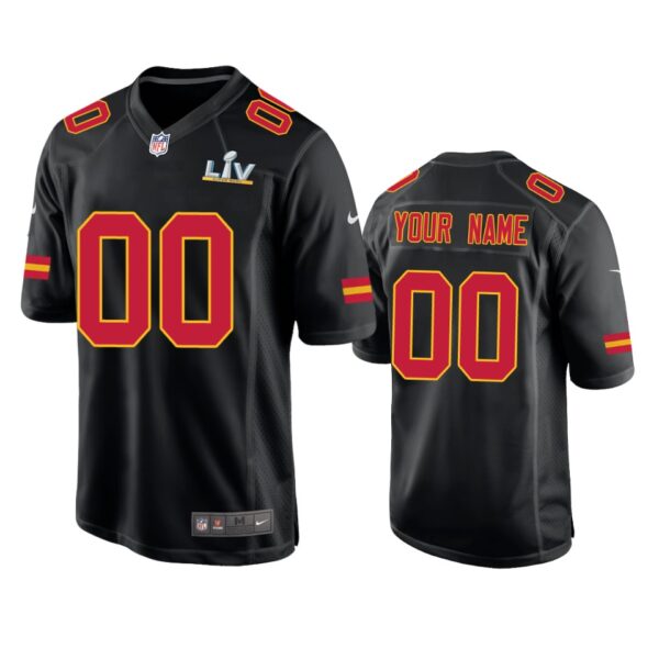 Chiefs Custom Super Bowl LV Black Game Fashion Jersey