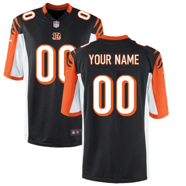 Cincinnati Bengals Nike Youth Custom Game Jersey – Black