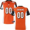 Cincinnati Bengals Nike Women’s Custom Game Jersey – Orange