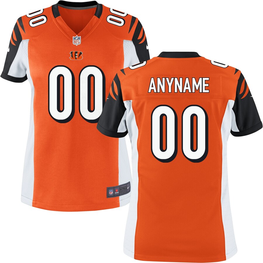 Cincinnati Bengals Nike Women’s Custom Game Jersey – Orange - Image 3