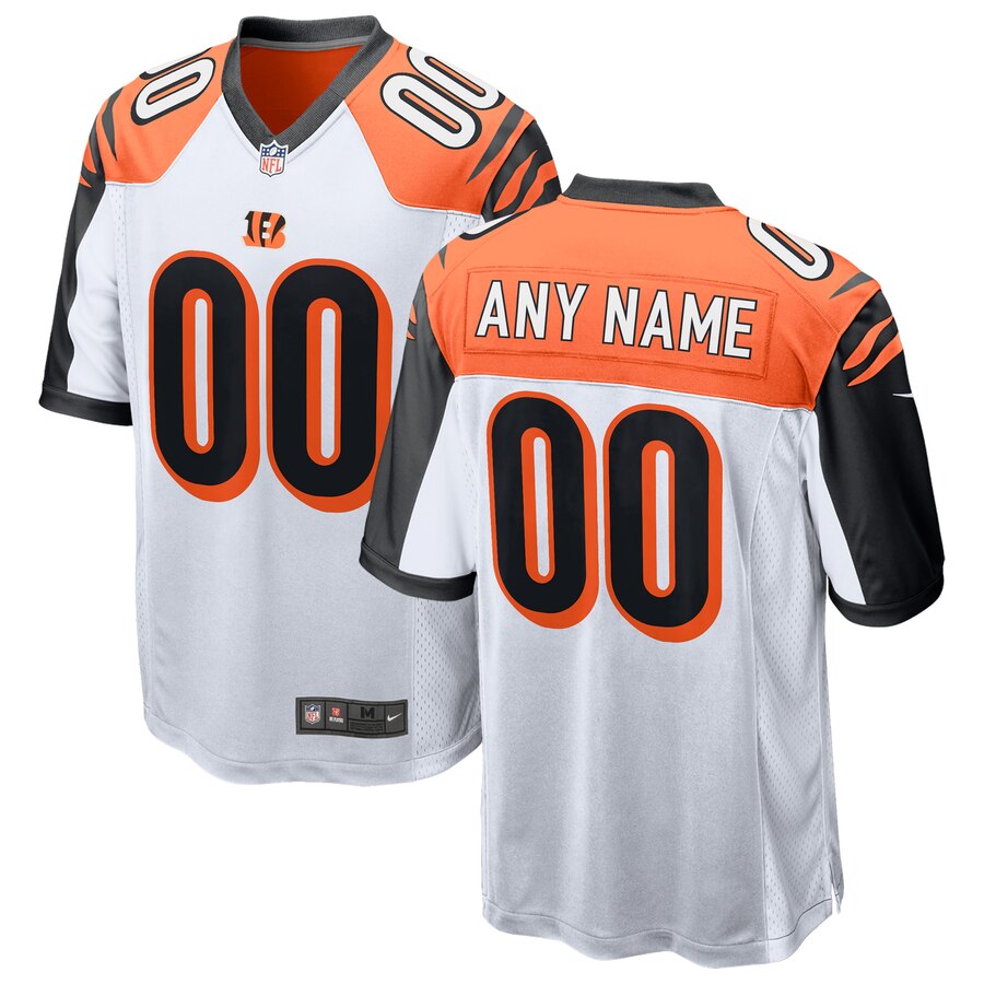 Cincinnati Bengals Nike 2018 Custom Game Jersey – White
