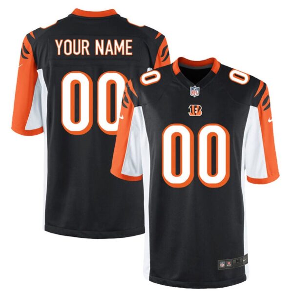 Cincinnati Bengals Nike Custom Game Jersey – Black