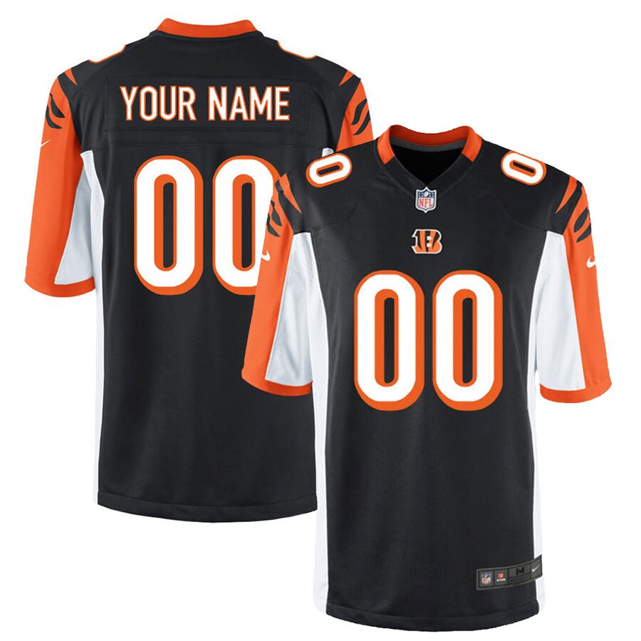 Cincinnati Bengals Nike Custom Game Jersey – Black