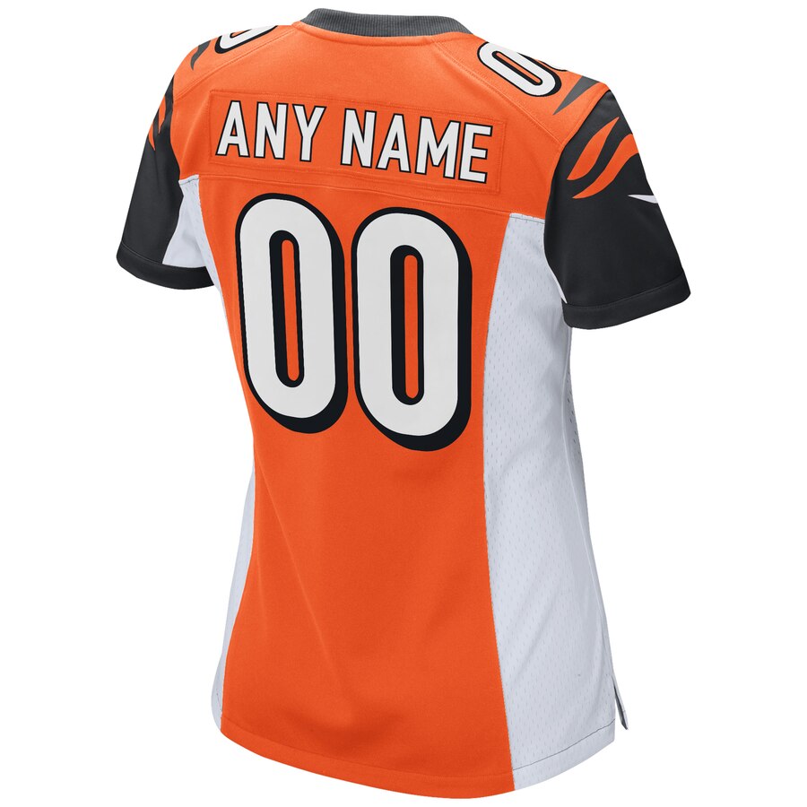 Cincinnati Bengals Nike Women’s 2018 Alternate Custom Game Jersey – Orange - Image 3