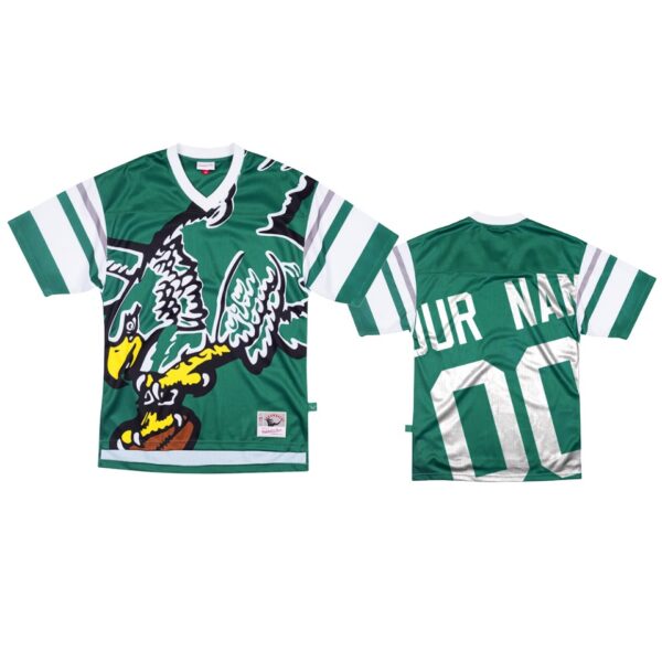 Eagles Custom Big Face Green Jersey Men’s