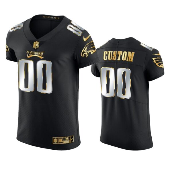 Eagles Custom Golden Edition Black Elite Jersey