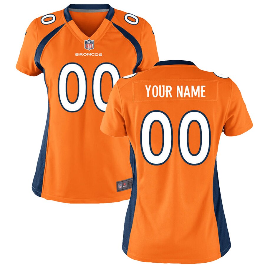 Denver Broncos Nike Women’s Custom Game Jersey – Orange