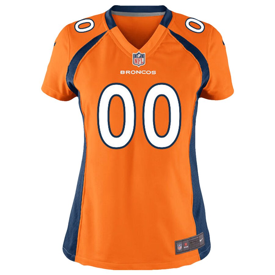 Denver Broncos Nike Women’s Custom Game Jersey – Orange - Image 2