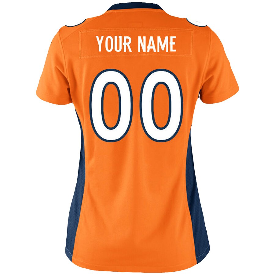 Denver Broncos Nike Women’s Custom Game Jersey – Orange - Image 3