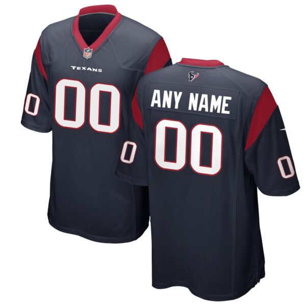 Houston Texans Nike Custom Team Color Game Jersey – Navy