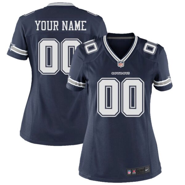 Dallas Cowboys Nike Women’s Custom Game Jersey – Navy