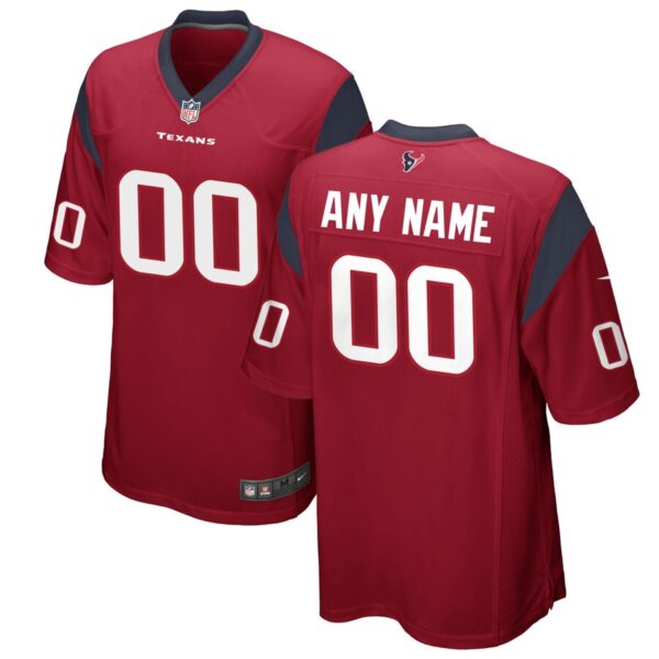 Houston Texans Nike Customized Alternate Game Jersey – Red