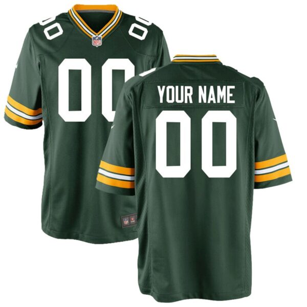 Green Bay Packers Nike Youth Custom Game Jersey – Green