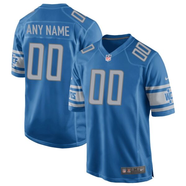 Detroit Lions Nike Youth Custom Team Color Game Jersey – Blue