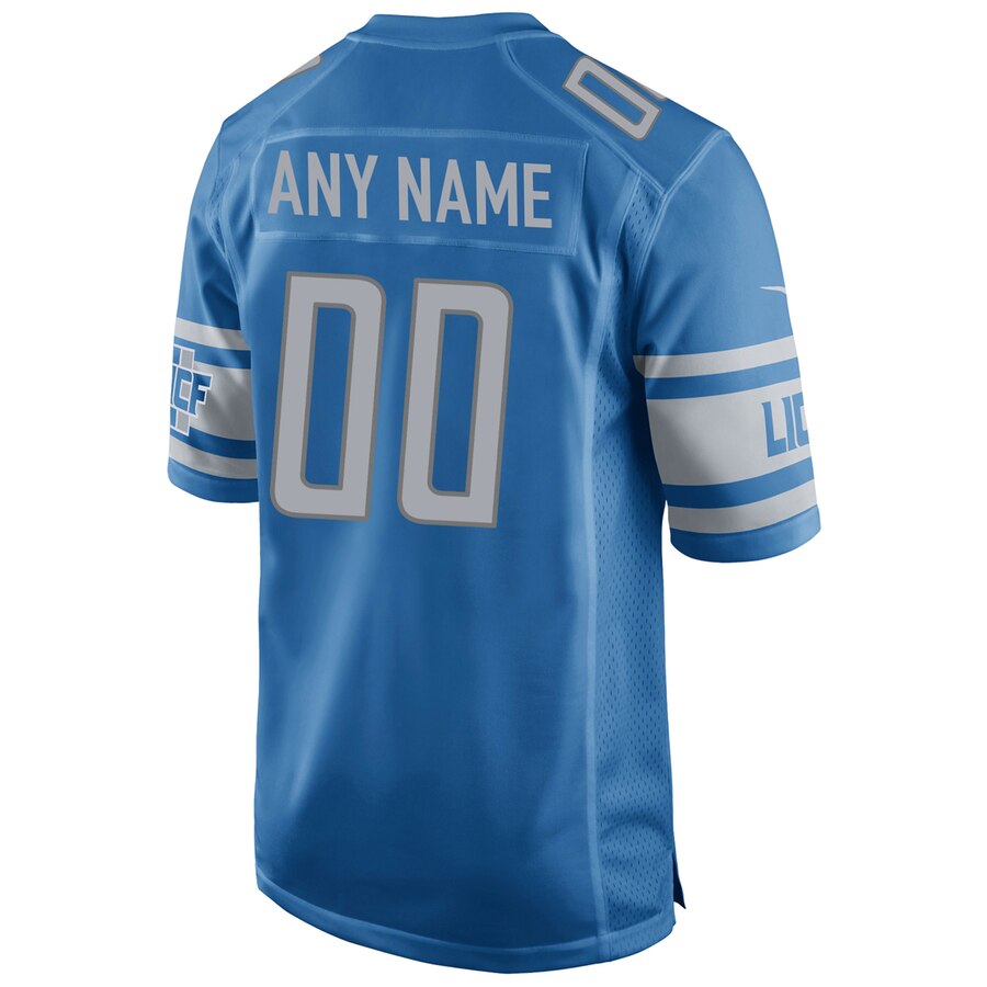 Detroit Lions Nike Youth Custom Team Color Game Jersey – Blue - Image 3