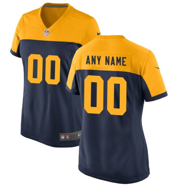 Green Bay Packers Nike Women’s Custom Throwback Jersey – Navy