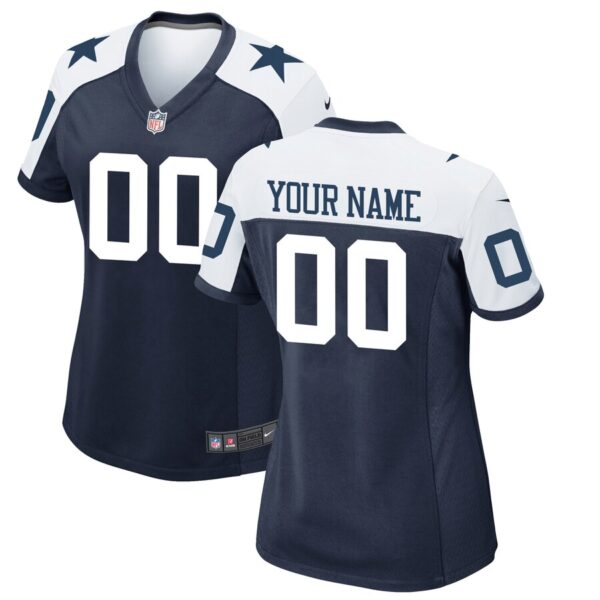 Dallas Cowboys Nike Women’s Custom Throwback Game Jersey – Navy