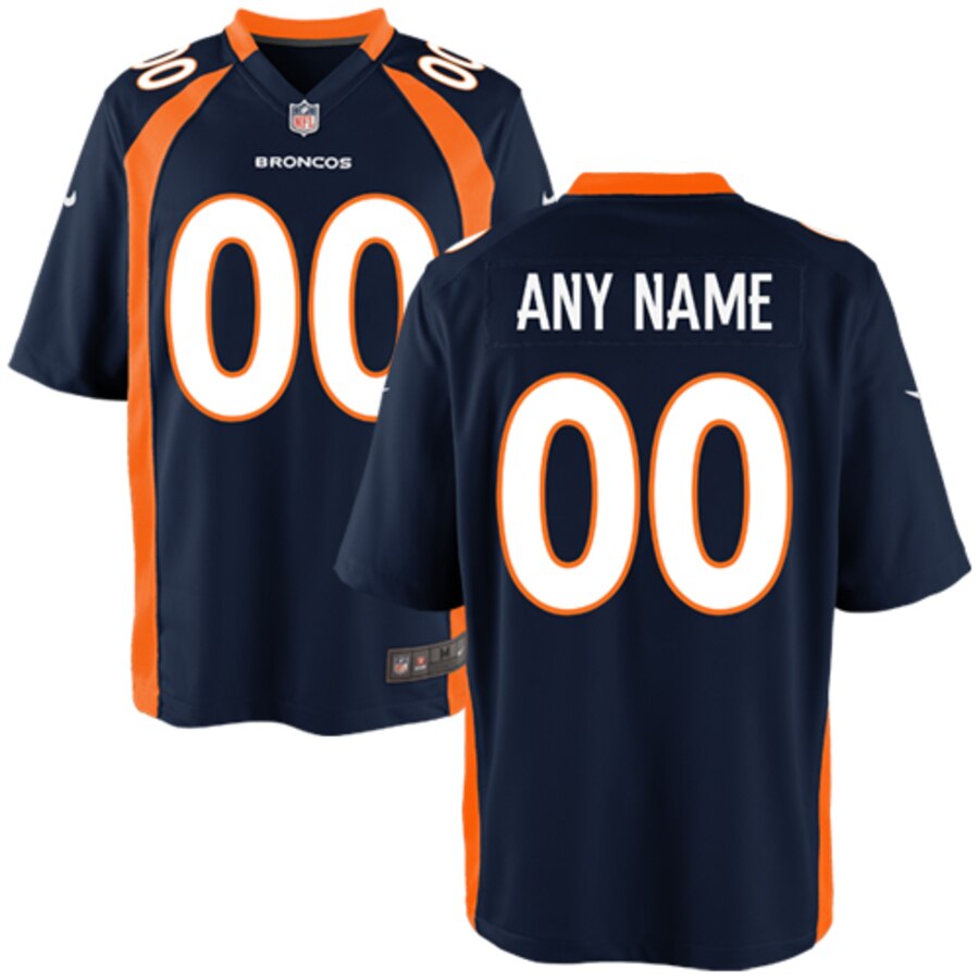 Denver Broncos Nike Customized Alternate Game Jersey – Navy Blue - Image 2