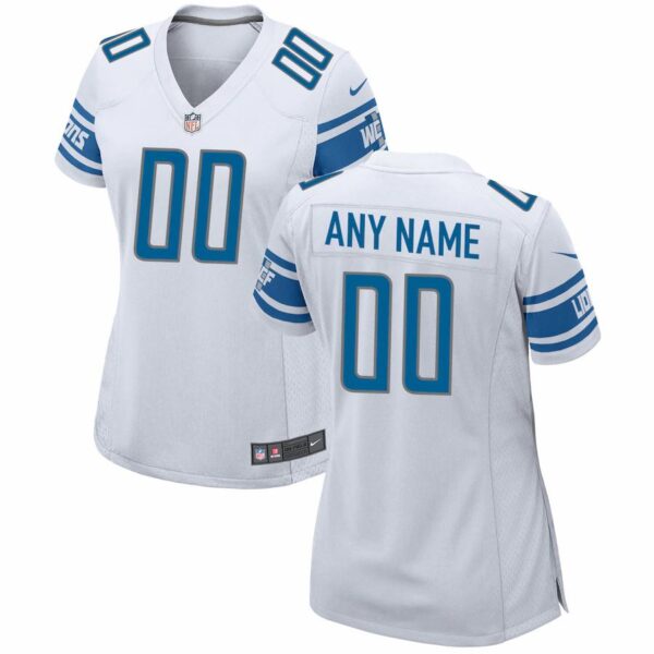 Detroit Lions Nike Women’s Custom Team Color Game Jersey – White