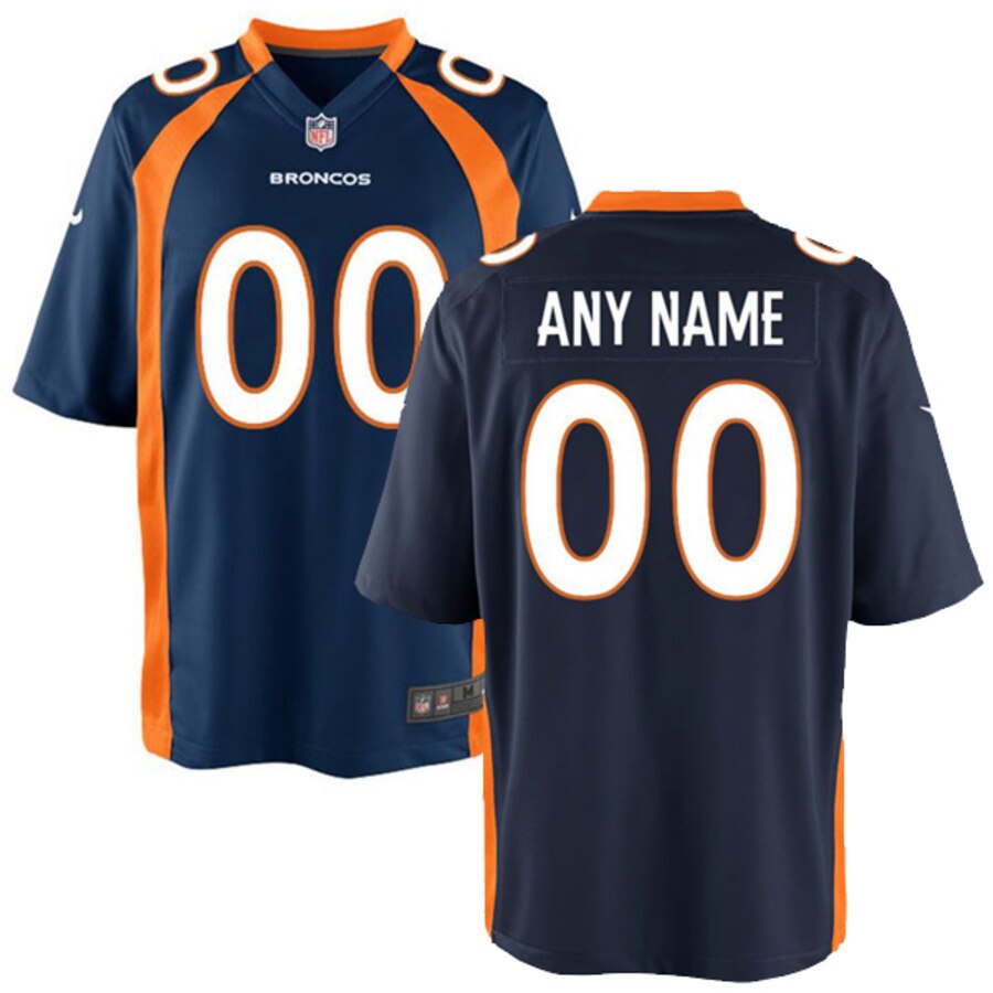 Denver Broncos Nike Youth Game Custom Jersey – Navy