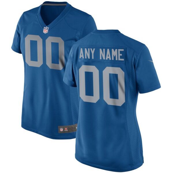 Detroit Lions Nike Women’s Custom Game Jersey – Royal