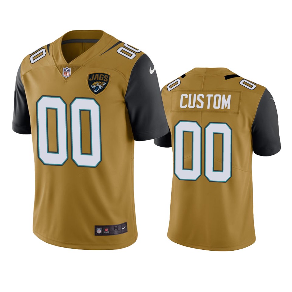 Jacksonville Jaguars Custom Gold Nike Color Rush Limited jersey