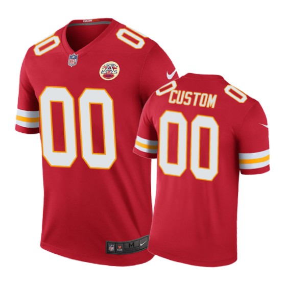 Kansas City Chiefs #00 Custom Nike color rush Red Jersey