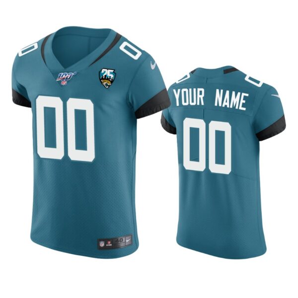 Jacksonville Jaguars Custom Teal 25th Season Vapor Elite Jersey