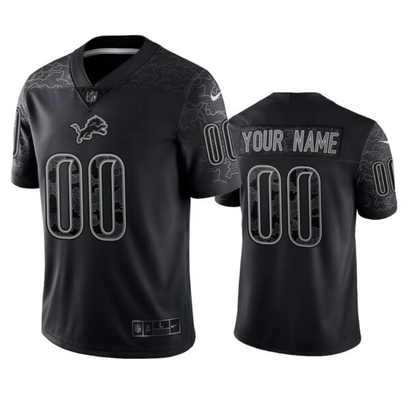 Lions Custom Reflective Limited Black Jersey
