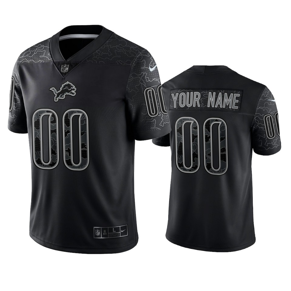Lions Custom Reflective Limited Black Jersey