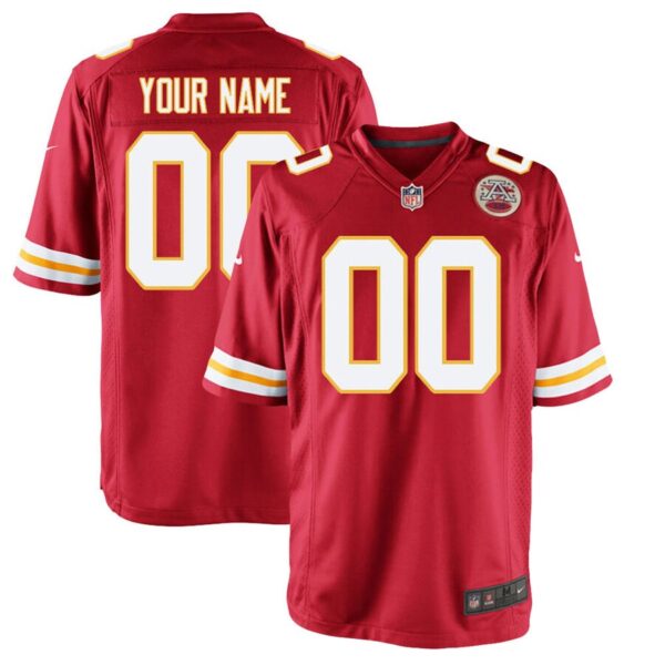 Kansas City Chiefs Nike Custom Game Jersey – Red