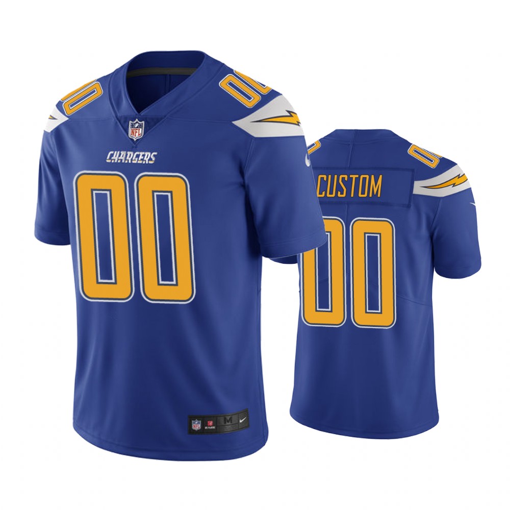 Los Angeles Chargers Custom Royal Nike Color Rush Limited jersey