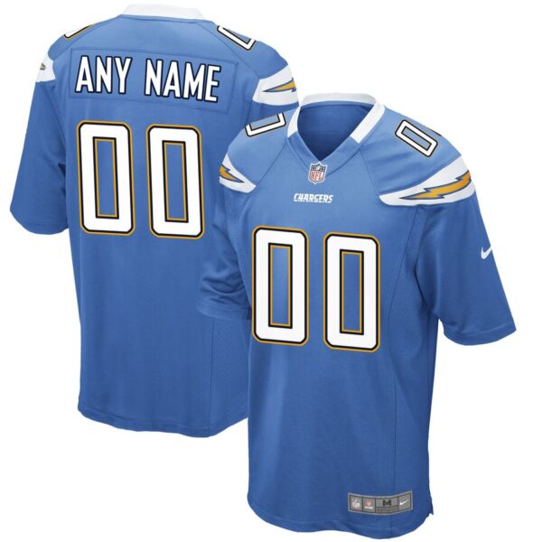 Los Angeles Chargers Nike Youth Game Custom Jersey – Light Blue